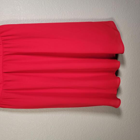 Maison Jules Red V Neck Lined Dress Women Size XS - Picture 8 of 9